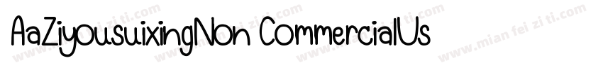 AaZiyousuixingNon CommercialUse字体转换